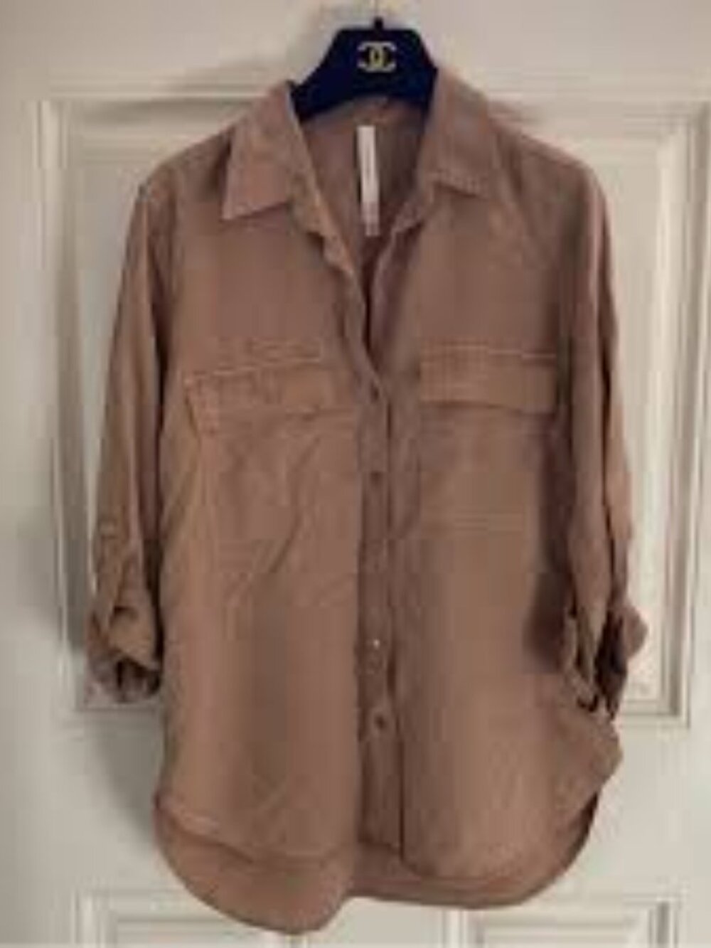 Aritzia Babaton Brown Utility Shirt Button Up Size Small - Picture 1 of 5